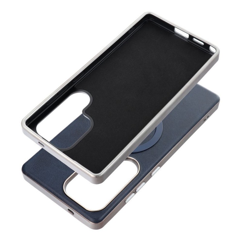 Θήκη Gentleman Mag Cover with Magsafe Samsung Galaxy S25 Ultra 5G S938 Navy Blue