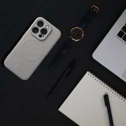 Θήκη Silicone Mag Cover with Magsafe Samsung Galaxy A55 SM-A556 Grey Titanium