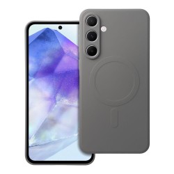Θήκη Silicone Mag Cover with Magsafe Samsung Galaxy A55 SM-A556 Grey Titanium