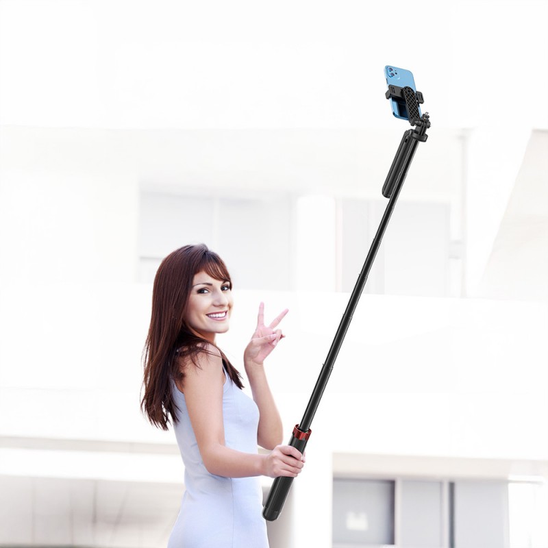 Selfie Stick Blavec Aluminium Fusion P-09 with Remote Controler Tripod 1.8m (SSFP09-TRB18) Black