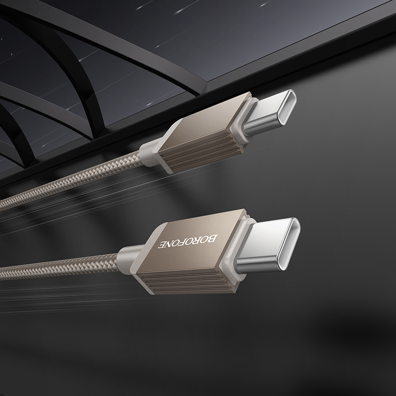 Καλώδιο Data Borofone BX120 Placer Type C to Type C - PD 60W 1m Gold