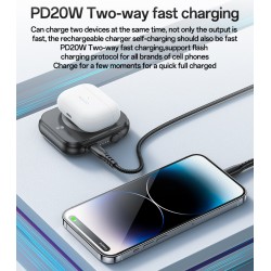 Εξωτερική Μπαταρία Yesido YP59 3 in 1 Type C Magnetic Induction Powerbank 5000mAh 15W Black