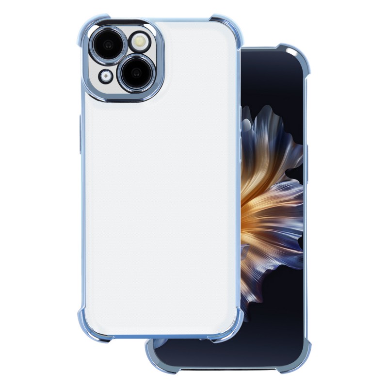 Θήκη TPU Anti Shock Chrome Cover Xiaomi Redmi Note 14 5G / Poco M7 Pro Clear/Blue Θήκη TPU Anti Shock Chrome Cover Xiaomi Redmi Note 14 5G / Poco M7 Pro Clear/Blue