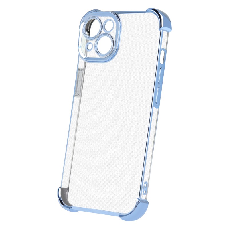 Θήκη TPU Anti Shock Chrome Cover Xiaomi Redmi Note 14 5G / Poco M7 Pro Clear/Blue Θήκη TPU Anti Shock Chrome Cover Xiaomi Redmi Note 14 5G / Poco M7 Pro Clear/Blue