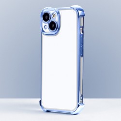 Θήκη TPU Anti Shock Chrome Cover Xiaomi Redmi Note 14 5G / Poco M7 Pro Clear/Blue Θήκη TPU Anti Shock Chrome Cover Xiaomi Redmi Note 14 5G / Poco M7 Pro Clear/Blue