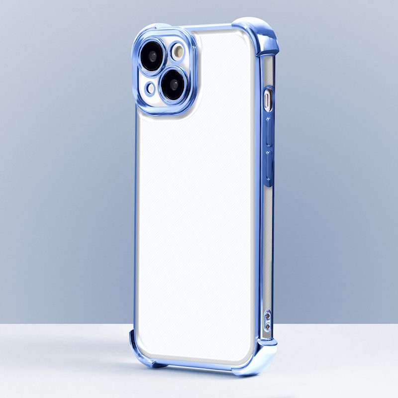 Θήκη TPU Anti Shock Chrome Cover Xiaomi Redmi Note 14 5G / Poco M7 Pro Clear/Blue Θήκη TPU Anti Shock Chrome Cover Xiaomi Redmi Note 14 5G / Poco M7 Pro Clear/Blue