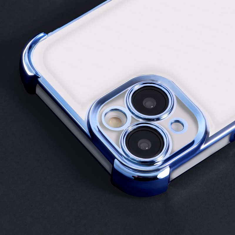 Θήκη TPU Anti Shock Chrome Cover Xiaomi Redmi Note 14 5G / Poco M7 Pro Clear/Blue Θήκη TPU Anti Shock Chrome Cover Xiaomi Redmi Note 14 5G / Poco M7 Pro Clear/Blue