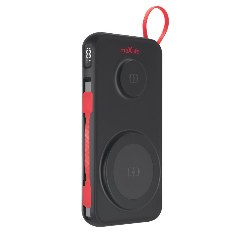 Εξωτερική Μπαταρία Maxlife Powerbank MXPB-08 10000mAh Magnetic 3in1 Black