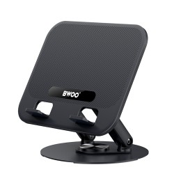 Βάση Γραφείου BWOO Rotable Tablet and Laptop Aluminium Fold Stand Black