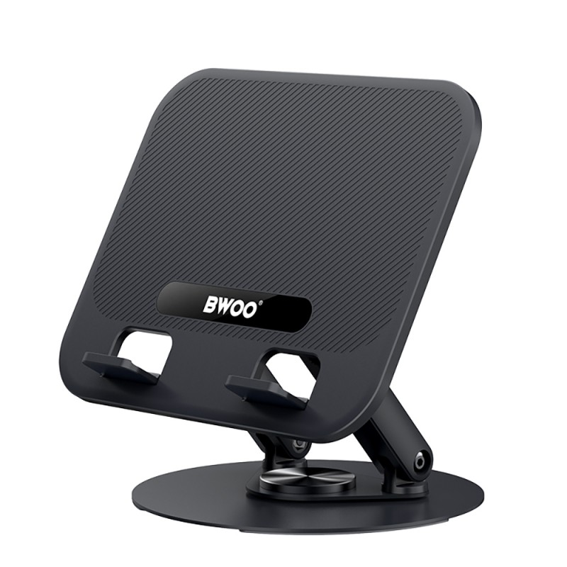 Βάση Γραφείου BWOO Rotable Tablet and Laptop Aluminium Fold Stand Black