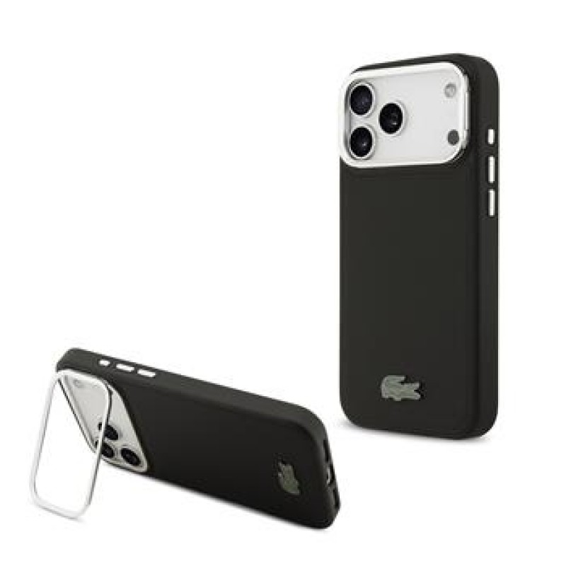 Θήκη Lacoste Iconic Petit Pique Camera Stand MagSafe Case Apple iPhone 17 Pro Max (6.9") Black