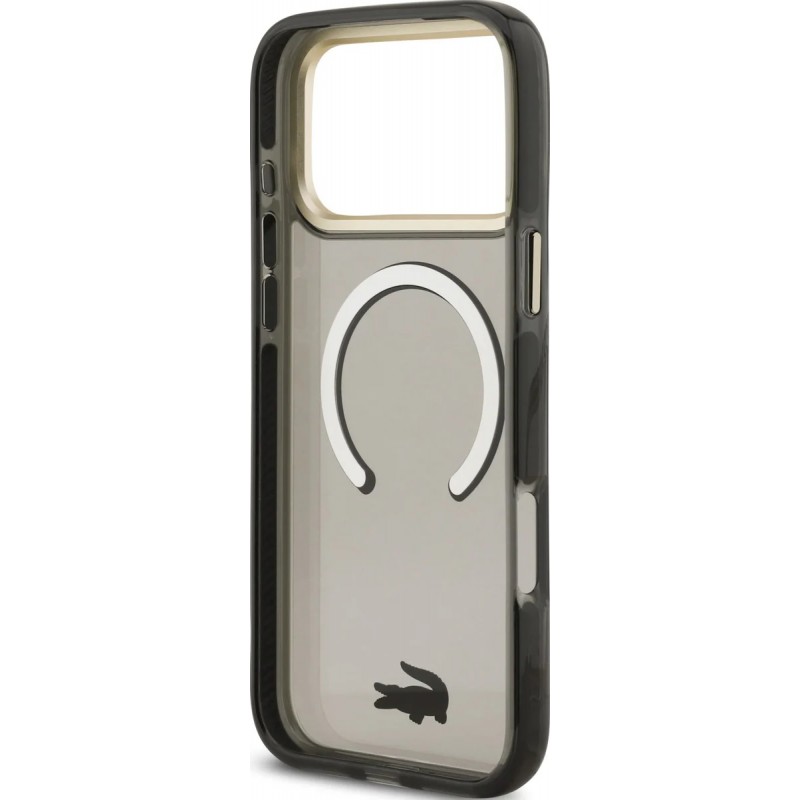 Θήκη Lacoste PC/TPU Frosted Finish Gold Logo MagSafe Case Apple iPhone 17 Pro Max (6.9") Black