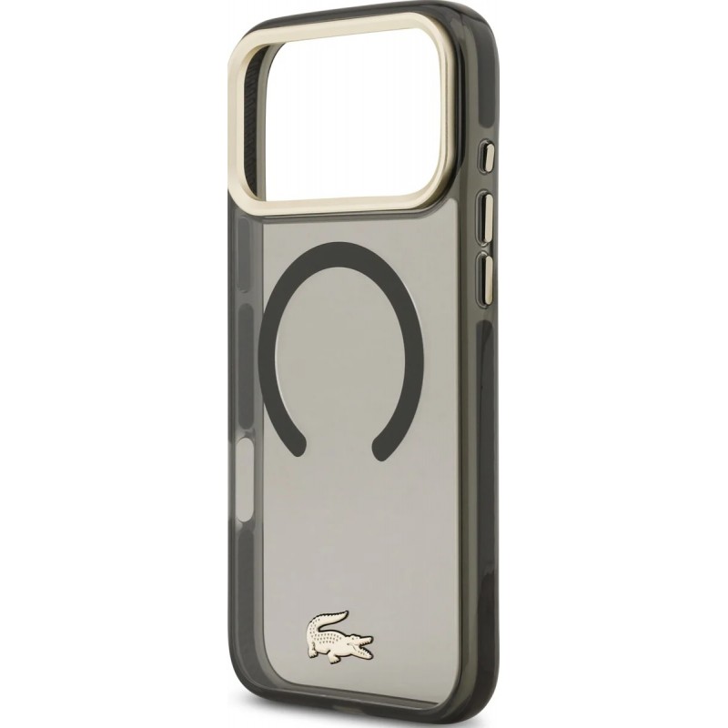 Θήκη Lacoste PC/TPU Frosted Finish Gold Logo MagSafe Case Apple iPhone 17 Pro Max (6.9") Black