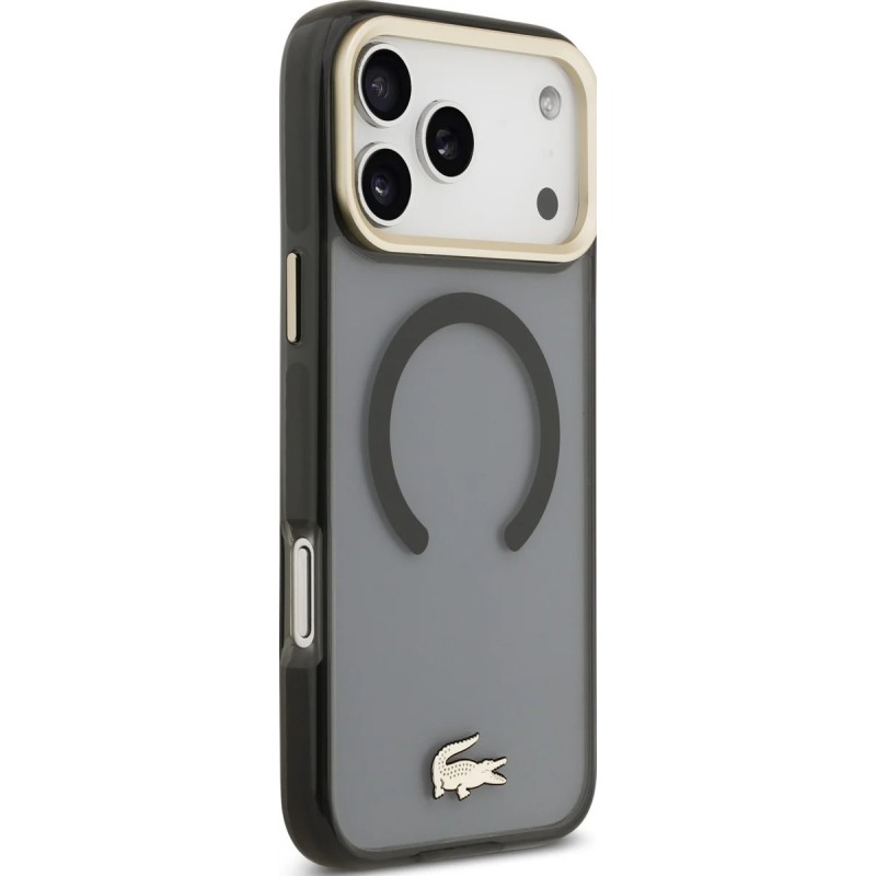 Θήκη Lacoste PC/TPU Frosted Finish Gold Logo MagSafe Case Apple iPhone 17 Pro Max (6.9") Black