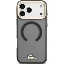Θήκη Lacoste PC/TPU Frosted Finish Gold Logo MagSafe Case Apple iPhone 17 Pro Max (6.9") Black