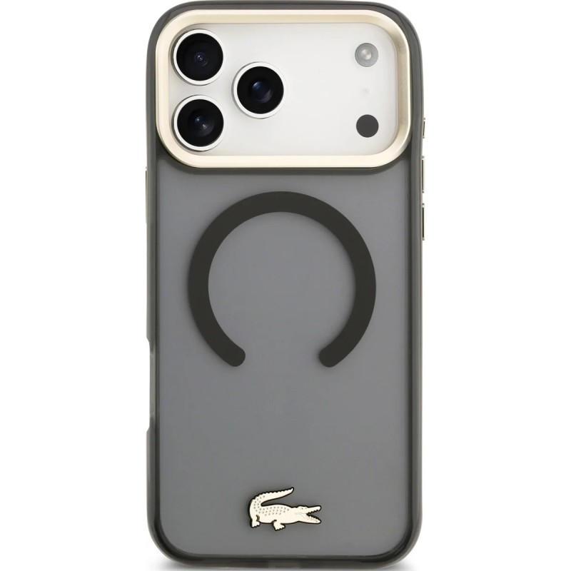 Θήκη Lacoste PC/TPU Frosted Finish Gold Logo MagSafe Case Apple iPhone 17 Pro Max (6.9") Black