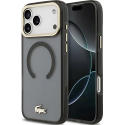 Θήκη Lacoste PC/TPU Frosted Finish Gold Logo MagSafe Case Apple iPhone 17 Pro Max (6.9") Black
