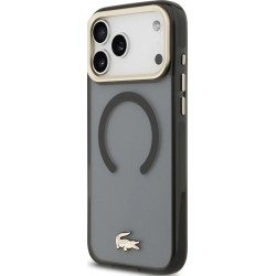 Θήκη Lacoste PC/TPU Frosted Finish Gold Logo MagSafe Case Apple iPhone 17 Pro Max (6.9") Black