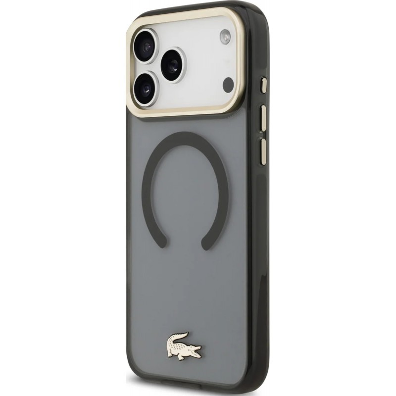 Θήκη Lacoste PC/TPU Frosted Finish Gold Logo MagSafe Case Apple iPhone 17 Pro Max (6.9") Black