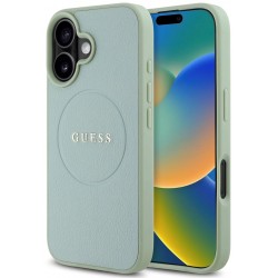 Θήκη Guess PU Grained Classic Logo MagSafe Case Apple iPhone 16 (6.1") Green