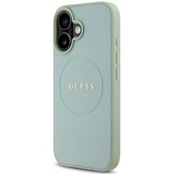 Θήκη Guess PU Grained Classic Logo MagSafe Case Apple iPhone 16 (6.1") Green