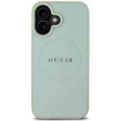 Θήκη Guess PU Grained Classic Logo MagSafe Case Apple iPhone 16 (6.1") Green