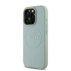 Θήκη Guess PU Grained Classic Logo MagSafe Case Apple iPhone 16 Pro Max (6.9") Green