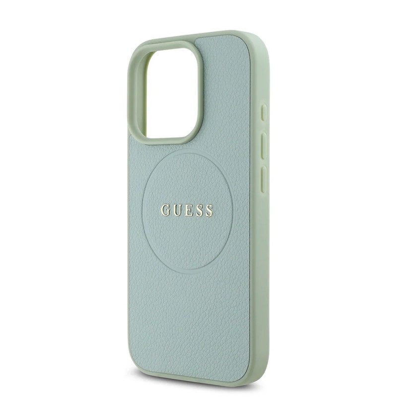 Θήκη Guess PU Grained Classic Logo MagSafe Case Apple iPhone 16 Pro Max (6.9") Green