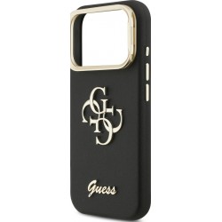 Θήκη Guess PU Grained 4G Logo Stand Camera Frame Cover for iPhone 17 Pro (6.3") Black