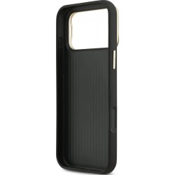 Θήκη Guess PU Grained 4G Logo Stand Camera Frame Cover Apple iPhone 17 Pro Max (6.9") Black