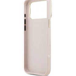 Θήκη Guess PU Grained 4G Logo Stand Camera Frame Cover Apple iPhone 17 Pro Max (6.9") Pink