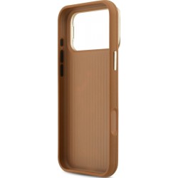 Θήκη Guess PU Grained 4G Logo Stand Camera Frame Cover Apple iPhone 17 Pro Max (6.9") Brown