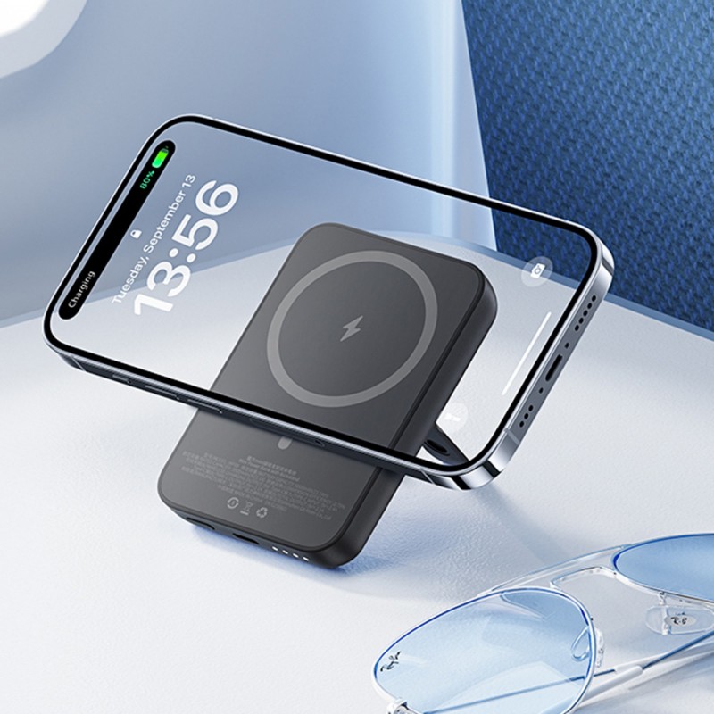 Εξωτερική Μπαταρία Benks Powerbank 6000mAh MP09 - Type C - Magnetic With Induction Charging Black