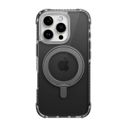 Θήκη Rock Rotating Stand Crystal Series Magnetic Cover Apple iPhone 16 Pro (6.3") Black