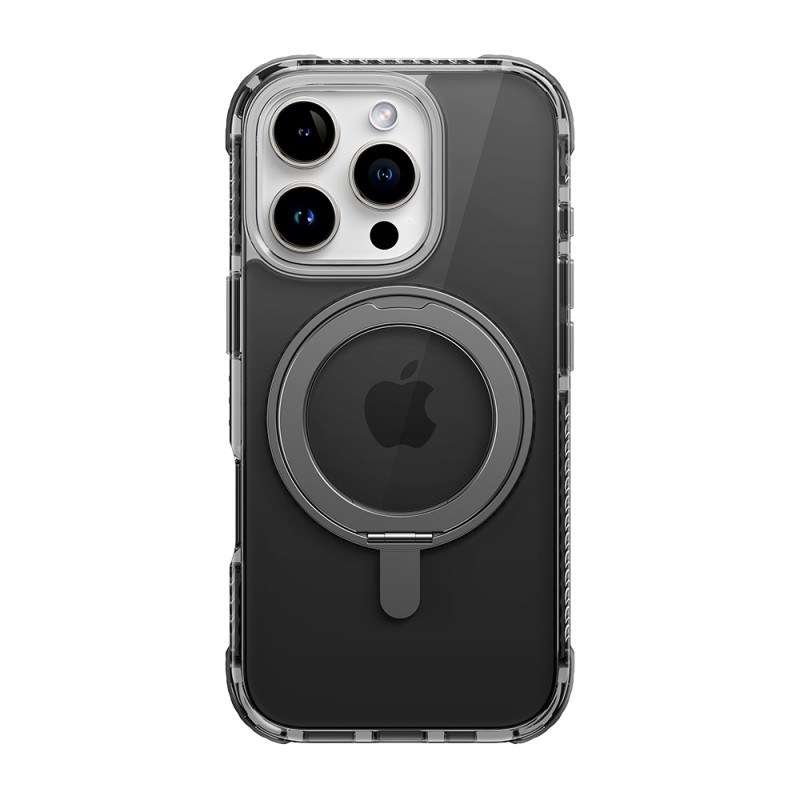 Θήκη Rock Rotating Stand Crystal Series Magnetic Cover Apple iPhone 16 Pro (6.3") Black