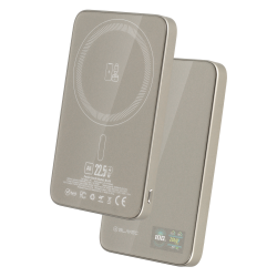 Εξωτερική Μπαταρία Blavec Powerbank 5000mAh BJ-04 Slim 7,8mm - Type C - 22,5W Magnetic Magsafe 3 in 1 (PBBJ04-MC5GD) Gold Glass