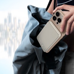 Εξωτερική Μπαταρία Blavec Powerbank 5000mAh BJ-04 Slim 7,8mm - Type C - 22,5W Magnetic Magsafe 3 in 1 (PBBJ04-MC5GD) Gold Glass