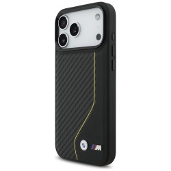 Θήκη BMW M Carbon Line & Logo MagSafe Cover Apple iPhone 17 Pro Max (6.9") Black/Yellow