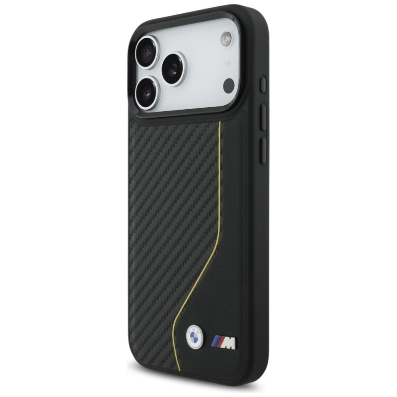 Θήκη BMW M Carbon Line & Logo MagSafe Cover Apple iPhone 17 Pro Max (6.9") Black/Yellow