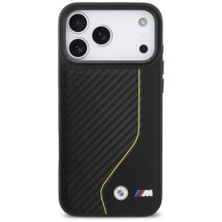 Θήκη BMW M Carbon Line & Logo MagSafe Cover Apple iPhone 17 Pro Max (6.9") Black/Yellow