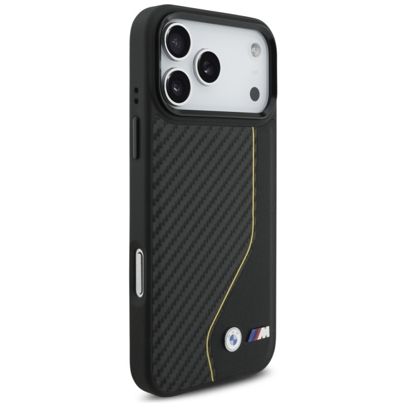 Θήκη BMW M Carbon Line & Logo MagSafe Cover Apple iPhone 17 Pro Max (6.9") Black/Yellow