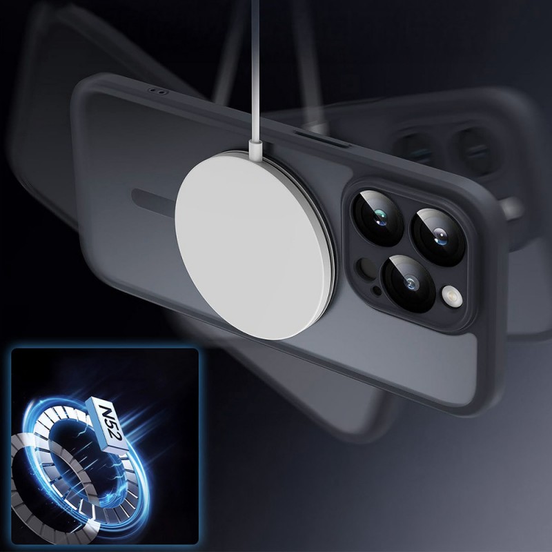 Θήκη Full Matte Mag Cover Apple iPhone 16 Pro Max (6.7") Black