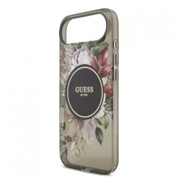 Θήκη Guess IML Flowers Strap MagSafe Cover iPhone Air (6.9") Black