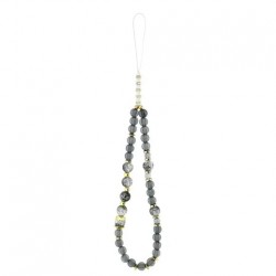 Θήκη Guess IML Flowers Strap MagSafe Cover iPhone Air (6.9") Black