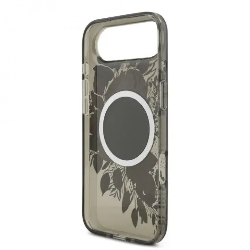 Θήκη Guess IML Flowers Strap MagSafe Cover iPhone Air (6.9") Black