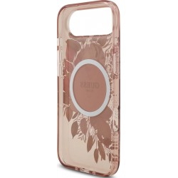 Θήκη Guess IML Flowers Strap MagSafe Cover iPhone Air (6.9") Pink