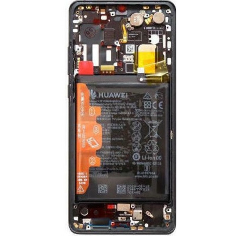 Γνήσια Οθόνη LCD Huawei P30 Pro Black with Frame με 3 Χρόνια Εγγύηση (Original)