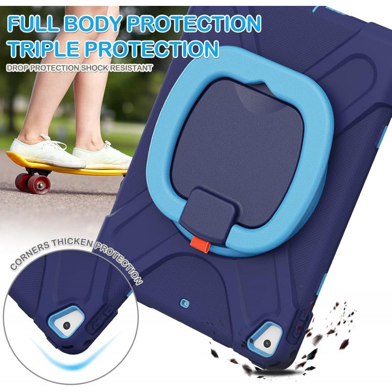 Θήκη Shockproof Protective Rotating Bracket Cover with Pencil Holder Apple iPad Mini 6 (2021) 8.3" Navy Blue