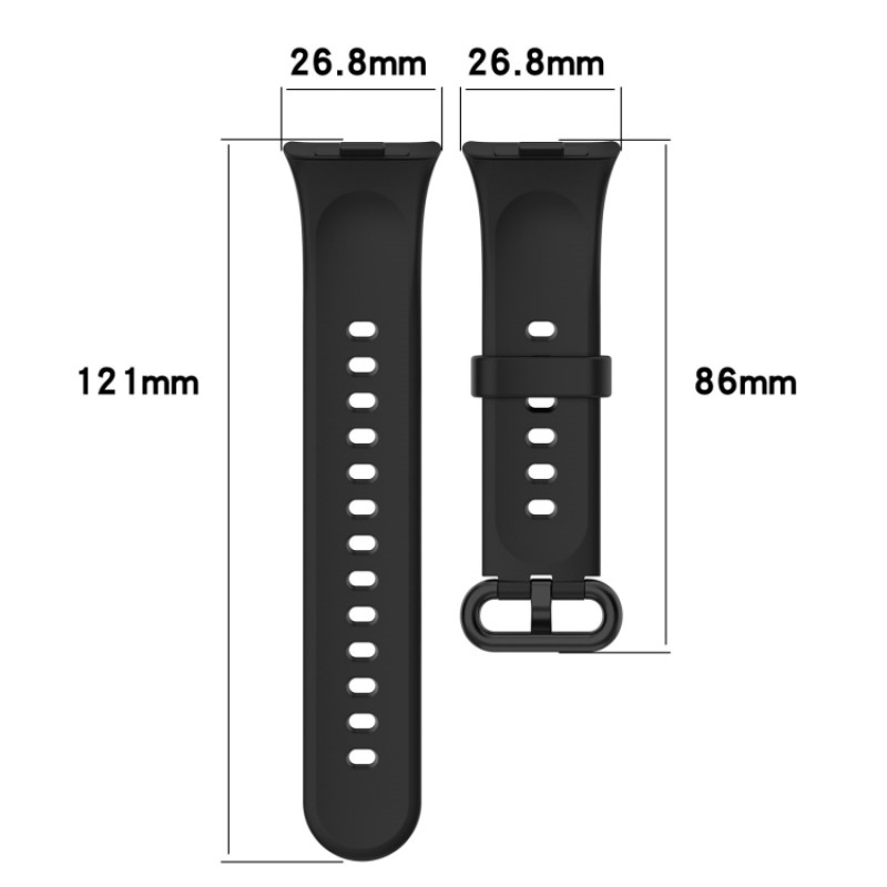 Ανταλλακτικό λουράκι Silicone with Colourful Buckle Xiaomi Redmi Watch 4 / Smart Band 8 Pro / Smart Band 9 Pro /  Redmi Watch 5 Red