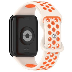 Ανταλλακτικό λουράκι Dual Color with Silicone Buckle Xiaomi Redmi Watch 4 / Smart Band 8 Pro / Smart Band 9 Pro /  Redmi Watch 5 White/Orange